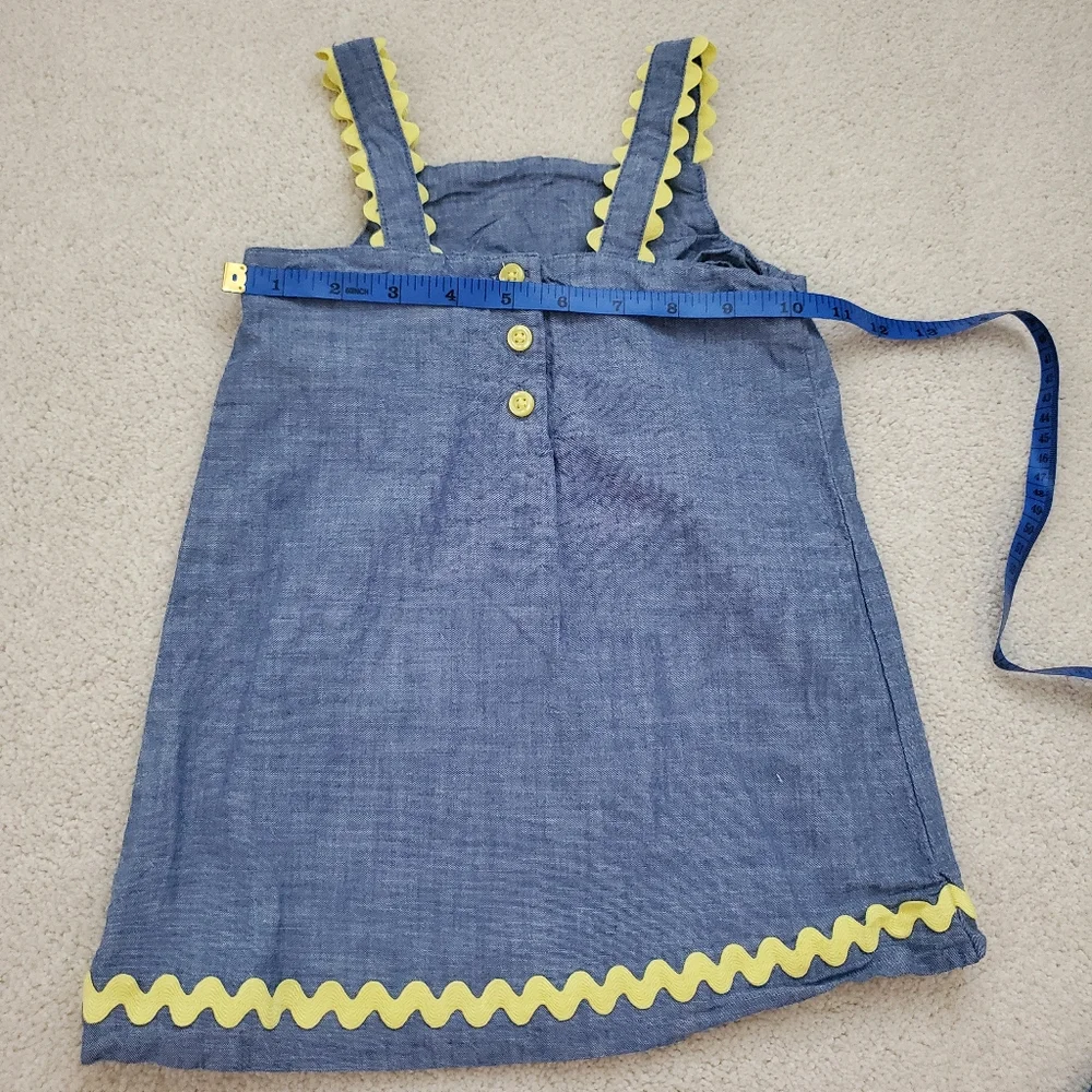 Gymboree Girls Embrodiered Lemon Chambray Dress - Citrus & Sunshine sz18-24m